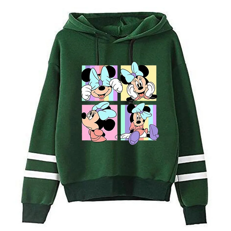 

Cute Christmas Minnie Sweatshirt Disney Hoodie Clothes Girl Boy Mickey Mouse Hoody Top Hoodies Y2k 90s Kawaii Harajuku Cartoon