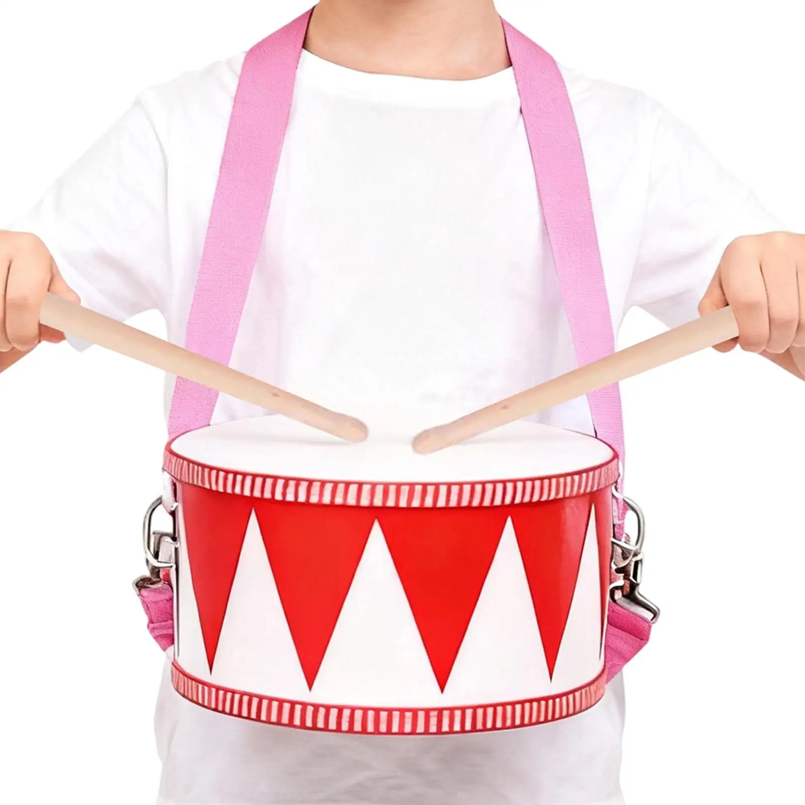 

Игрушечный барабан с регулируемым ремешком, 8-дюймовый малый барабан, музыкальный ударный инструмент для начинающих девочек, Новый год, Рождество, Хэллоуин