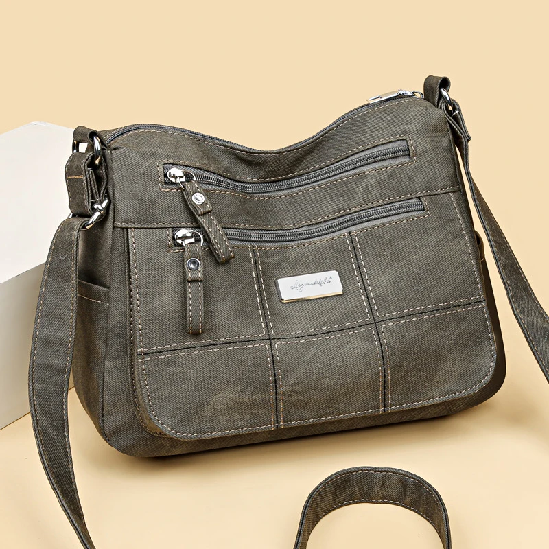 Damen Canvas Umhängetasche Mode Multifunktionale Outdoor Umhängetasche Damen Pendler Große Kapazität Umhängetasche Umhängetasche – Detail 9