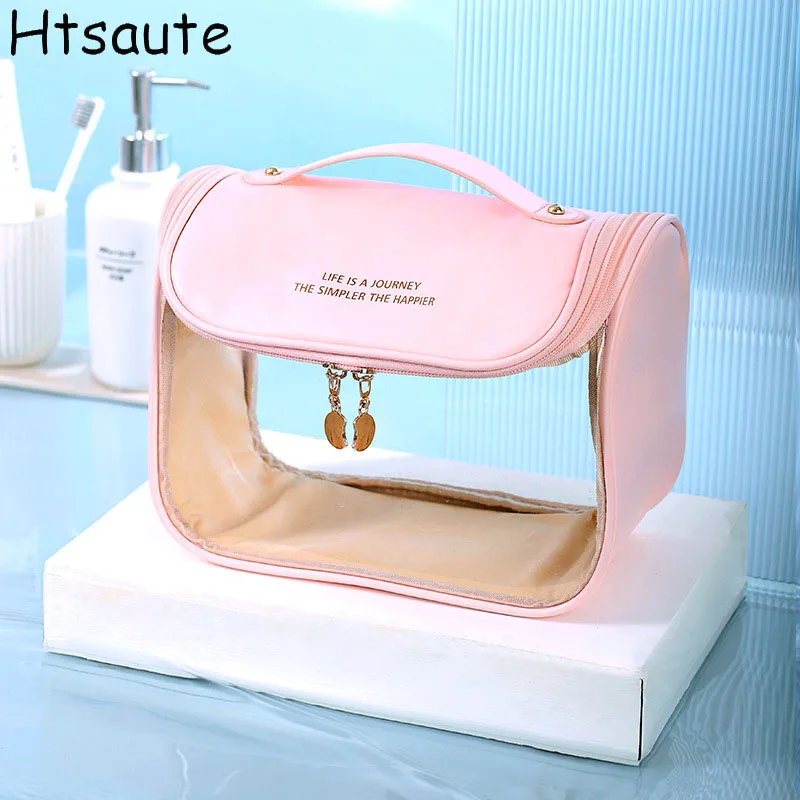 

Transparent PVC Toiletry Bag for Women Men Travel Organizer Makeup Bags Water-resistant Shaving Cosmetic Bags Strorage necesere