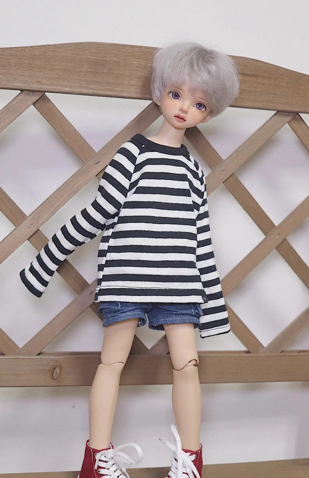 BJD Doll Shoes 1/3 1/4 1/6 High Top Sports Cute Red Blue Black Canvas Shoes Integrated Soled Doll Accessories