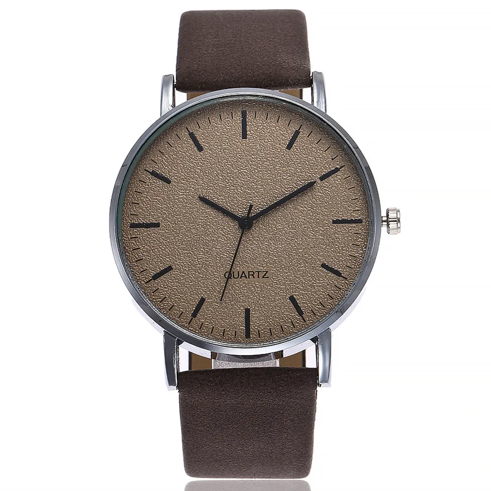 Montre-bracelet en cuir Ultra mince pour hommes, à Quartz, décontractée, verte, sans marque, à la mode