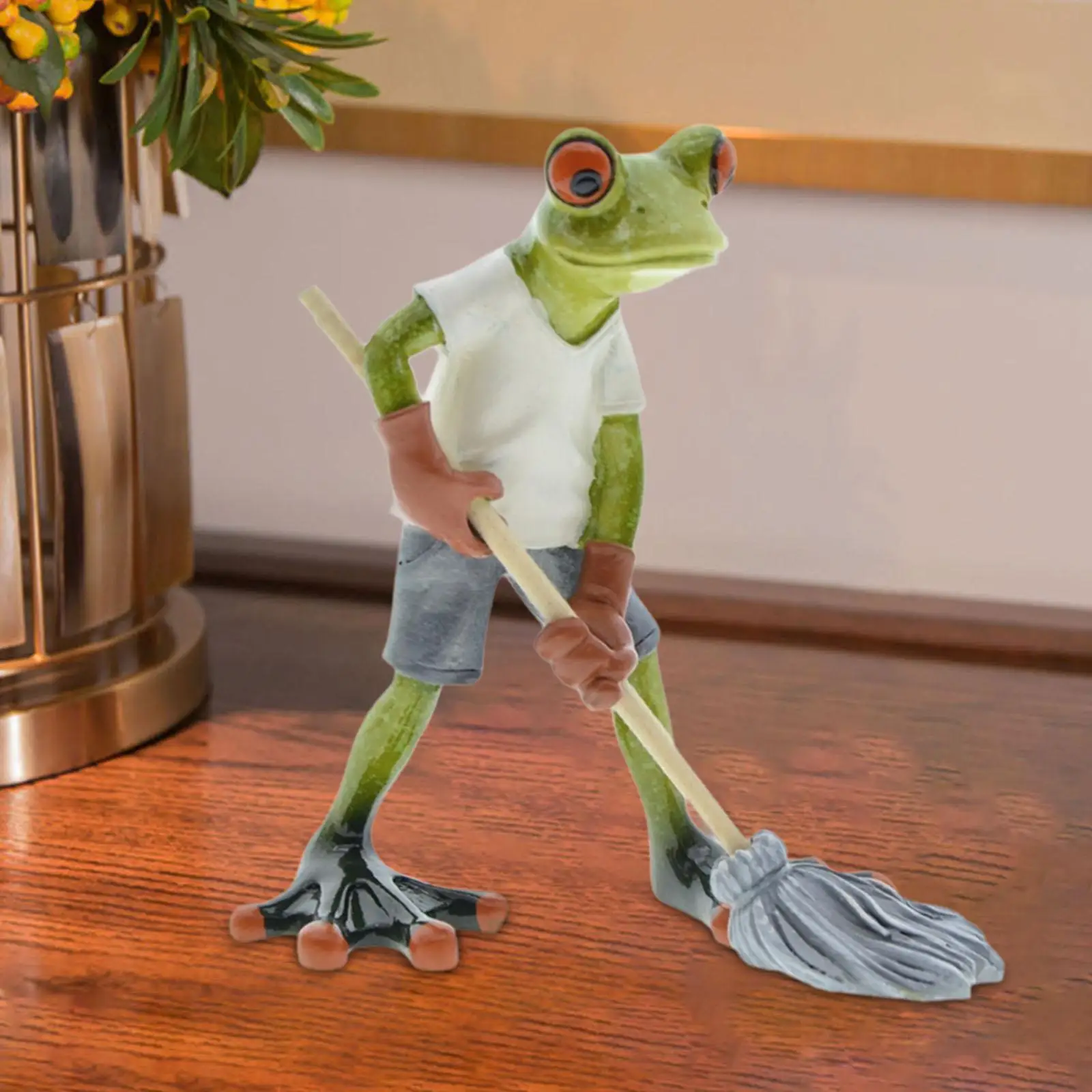 تمثال الضفدع زخرفة مجموعة الأعمال الفنية اللطيفة تمثال راتنج للديكور للمنزل