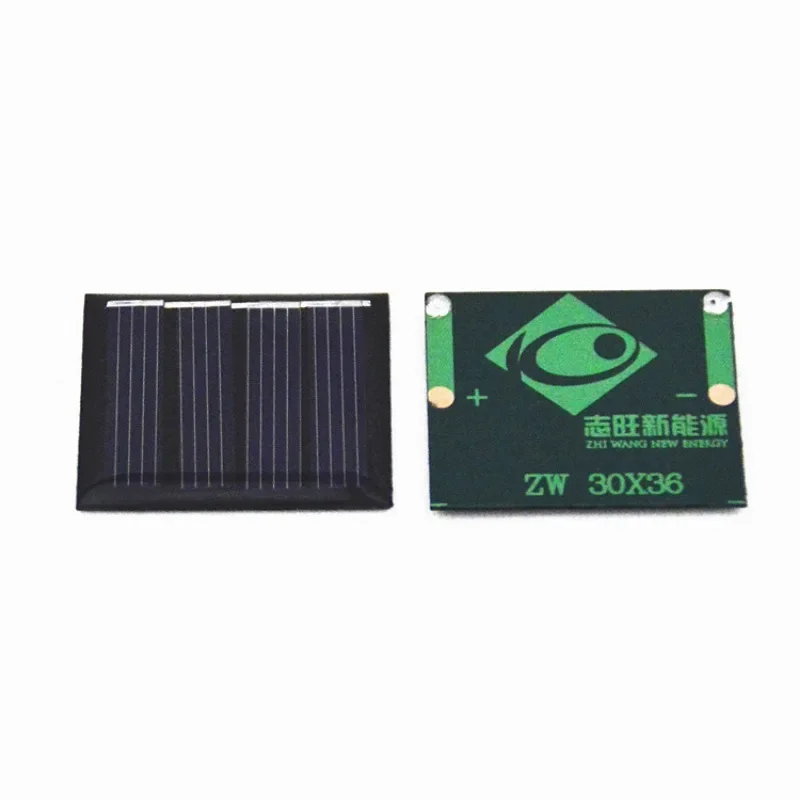 2V Polycrystalline 3*3.6cm Photovoltaic Panel 0.11W Solar DIY Toy Solar Panel Module Outdoor Power Generation