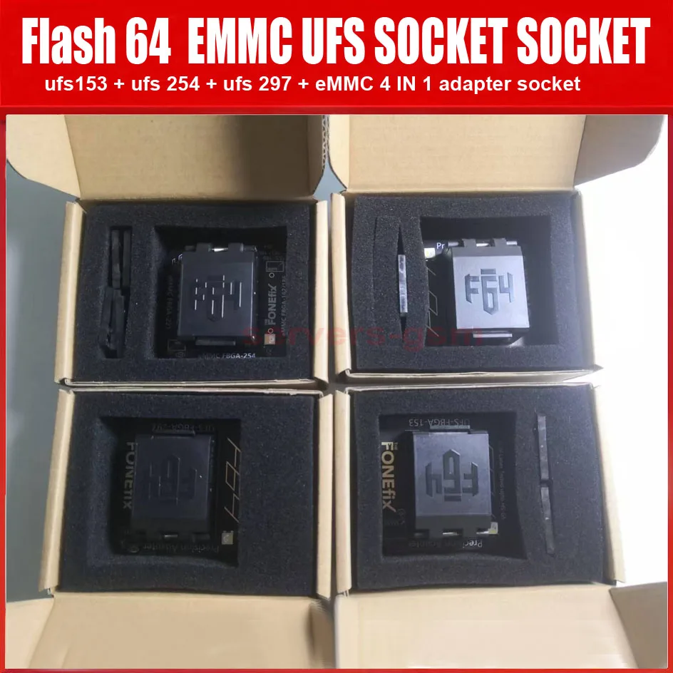 2025 НОВЫЙ ОРИГИНАЛ F64 Flash 64 Ultra UFS EMMC (eMMC 4 В 1, UFS153, UFS254, UFS297) Гнездо АДАПТЕРА