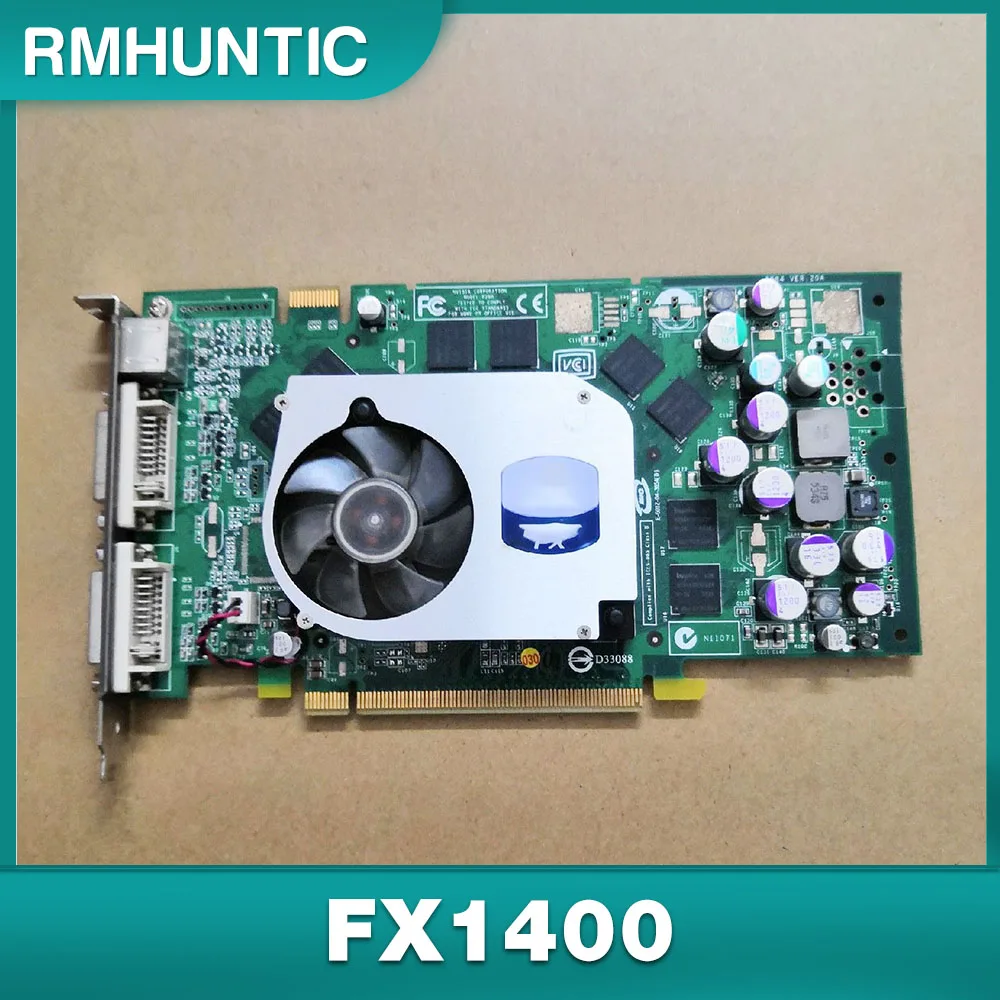 

видеокарта 128M PCI-E медицинская видеокарта профессиональная видеокарта двойная DVI FX1400