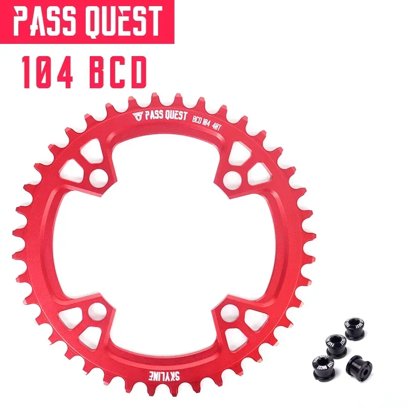 PASS QUEST 104BCD MTB mountain bike bicycle narrow wide chainring  32T 36T 40T 42T 46T 48T sprocket Bicycle Accessories