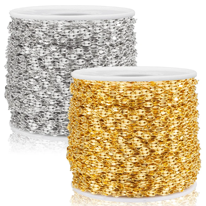 

High Quality Stainless Steel Chains Unique Shape Mouth Shape Chain 18K Plated Gold Necklace Bracelet Anklet for Jewelry Making
