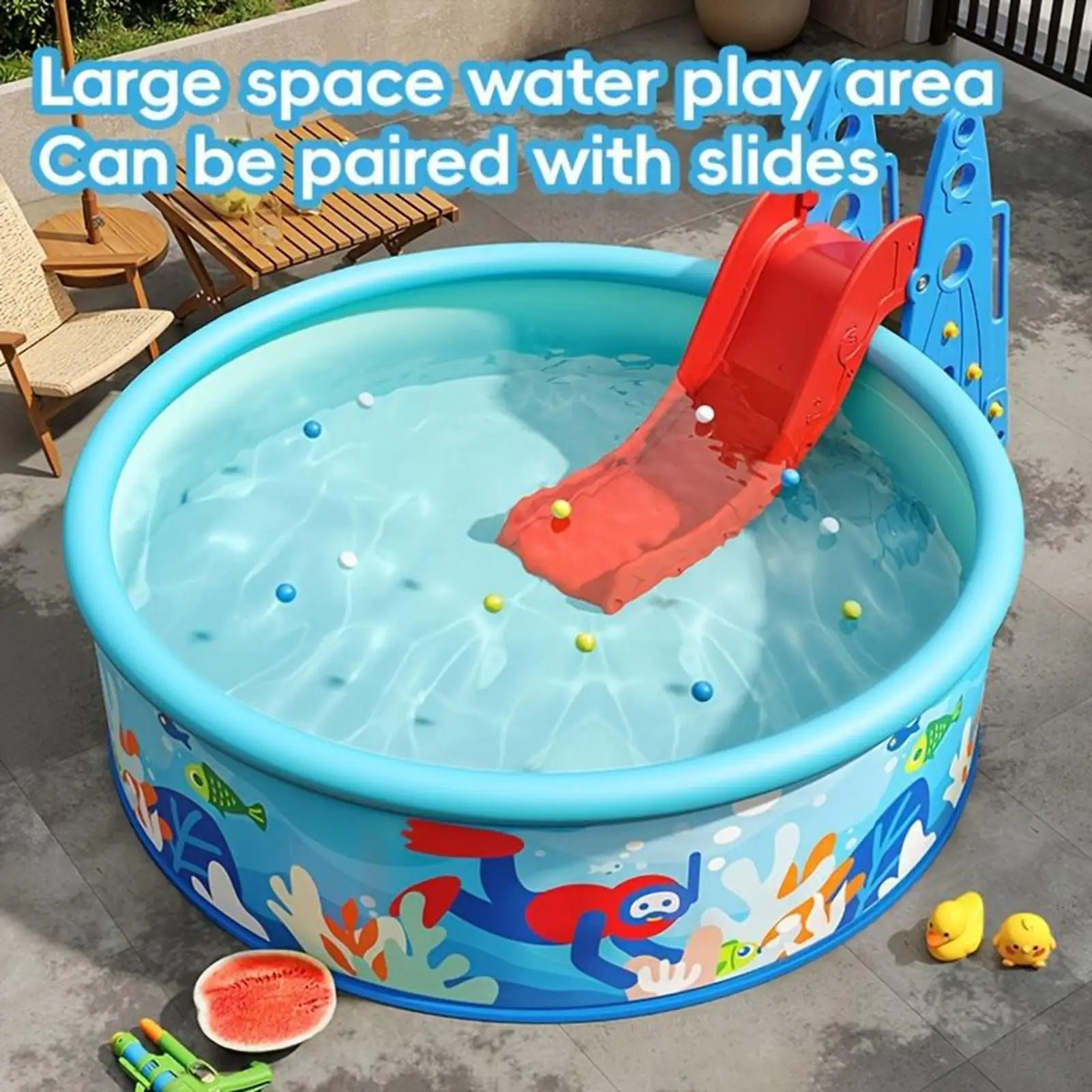 Non-inflatable Swimming Pool Circular Large Swimming Pool Children's/Home thickened baby pool Foldable Frame Pool