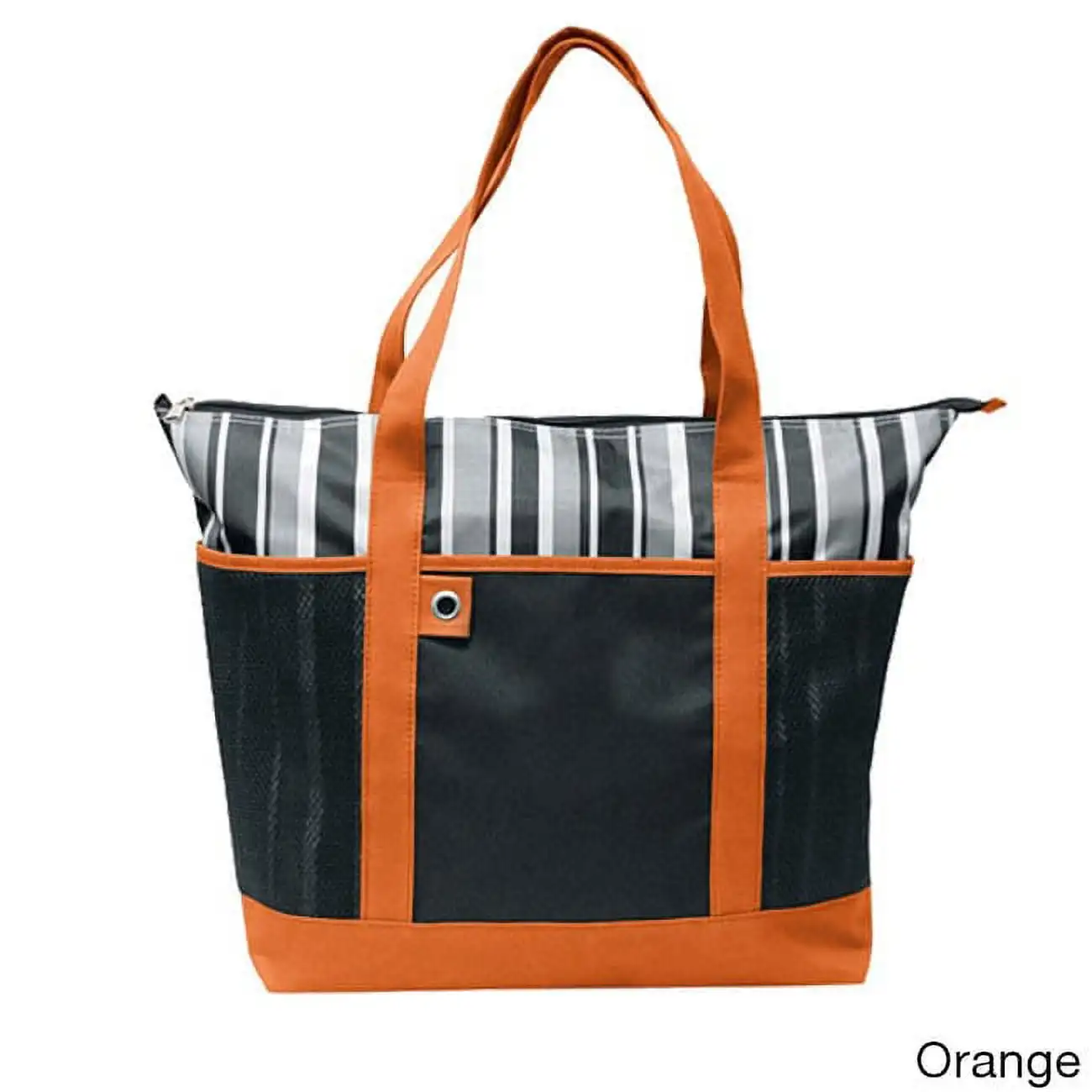 Bolso de mano a rayas de compras azul