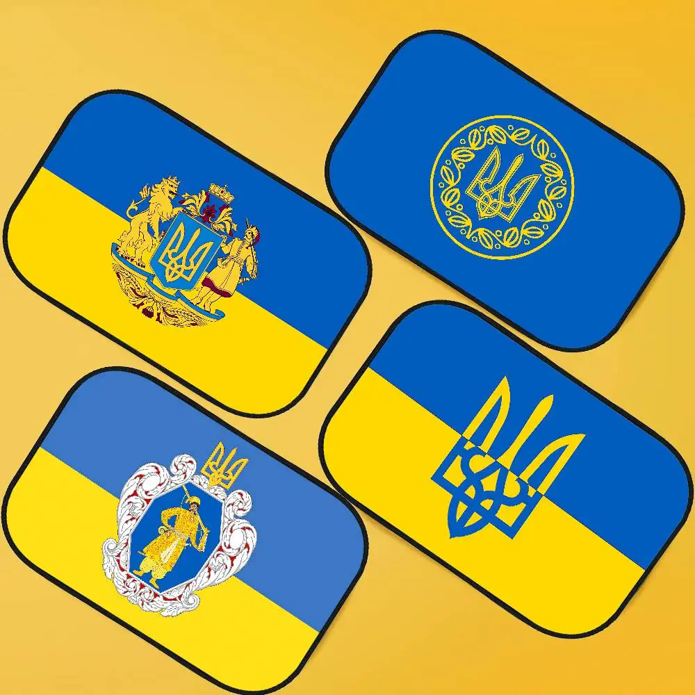 

Ukraine Flag 1Pcs Car SunShade Side Window Windscreen Cartoon For Children Adults Adsorption SunShade Sunvisor