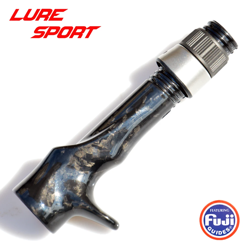 LureSport Forge Pattern Carbon Body FUJI DPS16 KDPS Nut EVA Cap Reel seat 11.8cm cast Rod Building Component DIY Accessory
