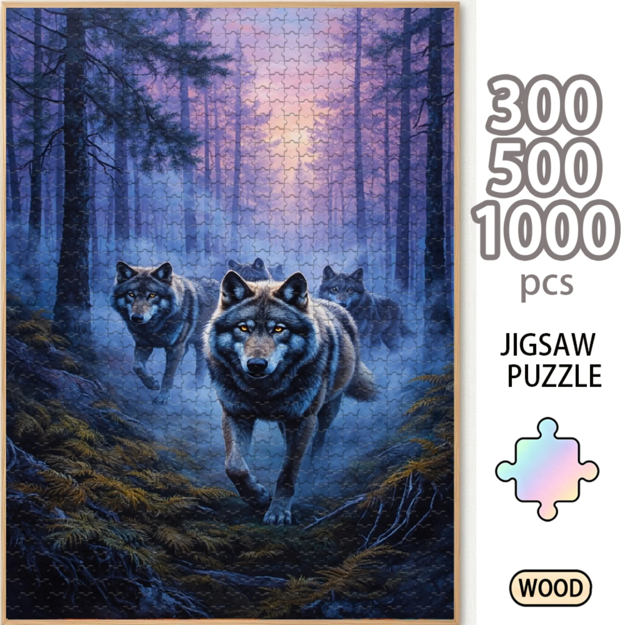 Board Game Wild Wild - Wild Wolf Pack 300/500/1000 Piece Wooden