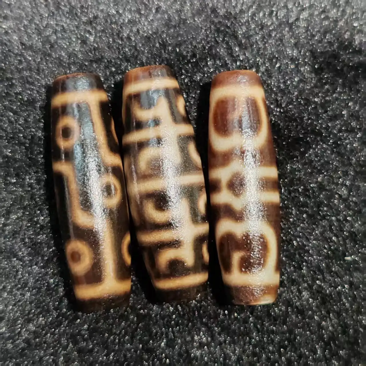 50pcs Special Offer: Taiwan Black Gold Penetrating Enclaved Weathering Agate Bead Necklace Pendant DIY Accessories Dzi