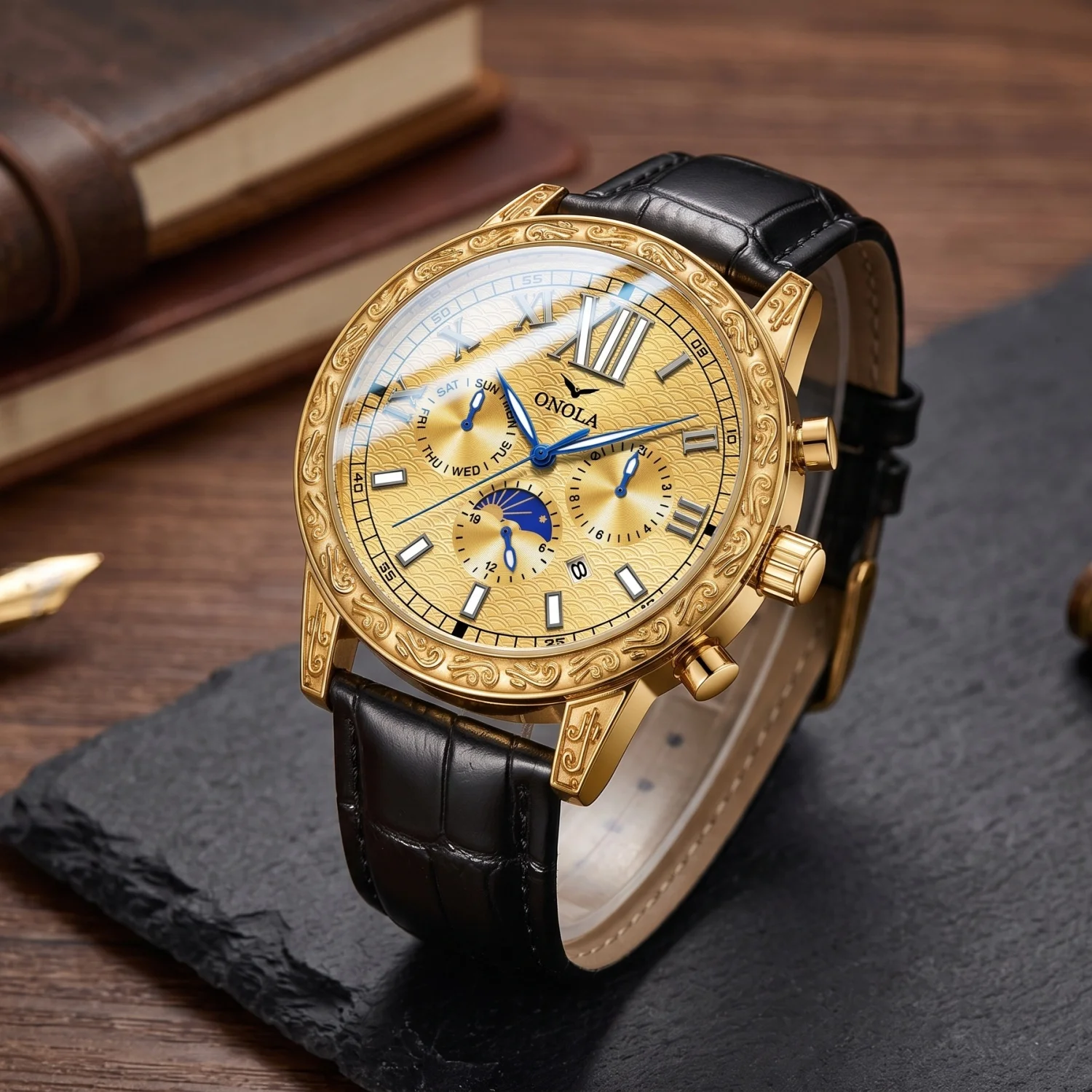 Montre mécanique ronde pour ho - Luxury Watch Engraving avis et prix