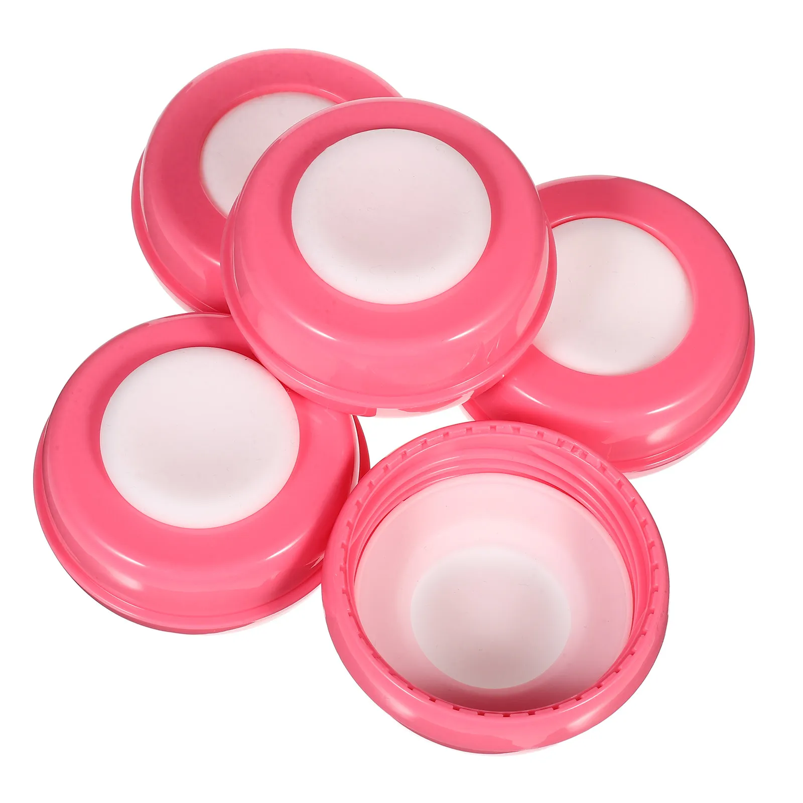 

5Pcs Silicone Leakproof Sealing Disks for Baby Bottles Wide Neck Milk Bottle Lids Pink Replacement Caps Universal for Storage