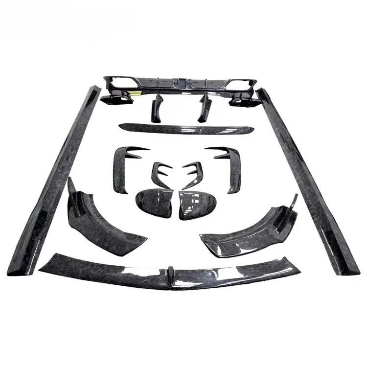 Forged Carbon Fiber Car Accessories for W223 to M Style Front Lip Rear Diffuser Side Skirts Spoiler Bodykit