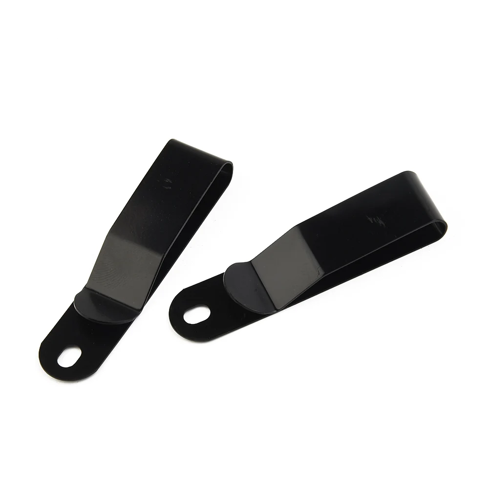 Brand New Steel Belt Clip Sheath Holster 62.5*15mm Electroplating Matte Black Manganese Small Tools Stainless Steel