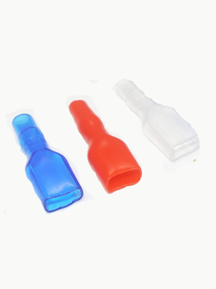 5000 PCS  Clear Red Blue Cover Case for 4.8mm Crimp Terminal Spade Connector