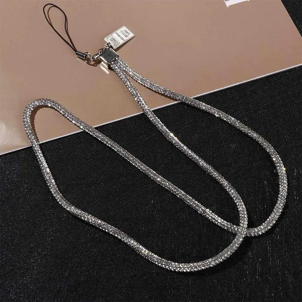 

Full Diamond Rhinestone Phone Lanyard Diamond Pendant Wrist Chain Diamond Phone Lanyard Anti-lost Short Cellphone Chain