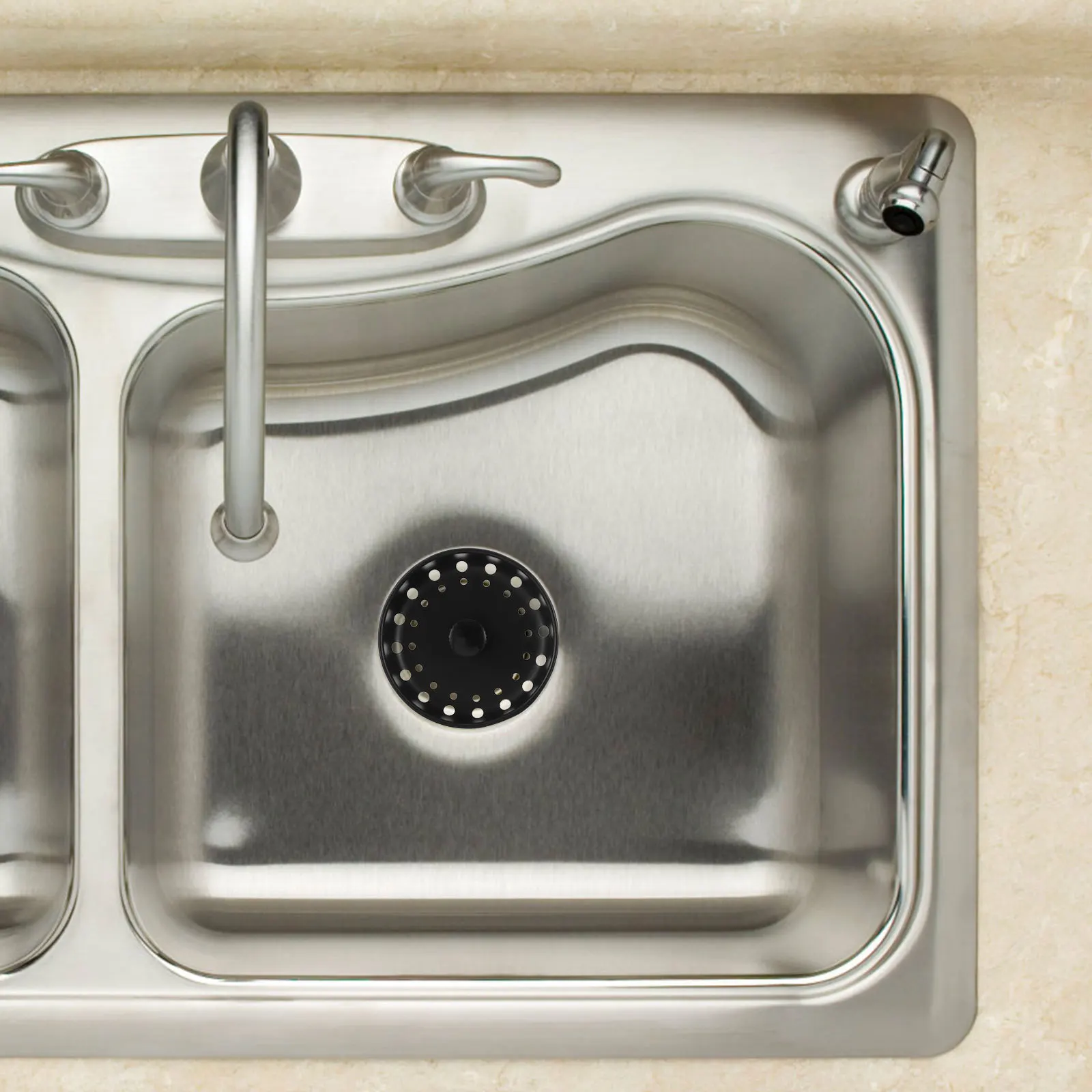 

2 pcs Kitchen Sink Drain Strainer Water Metal Sink Drain Filter Plug For Kitchen Durable Steel Strainer With Handle Fine