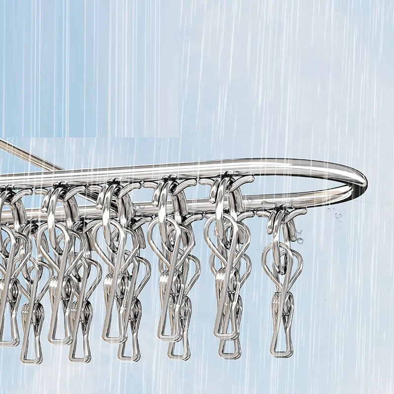 

Многофункциональная сушилка для одежды и нижнего белья из нержавеющей стали с 10/20/30 зажимами, вешалка для носков с несколькими зажимами