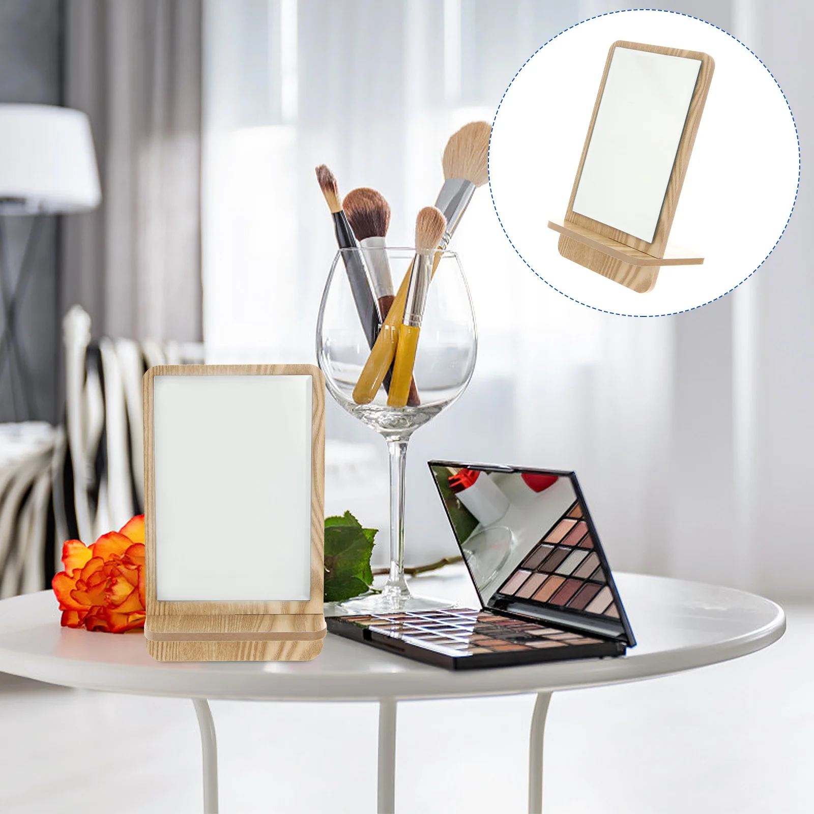 

Vanity Mirror Assemble The Wooden Mirrors Portable Desk Aluminum Assembled Single