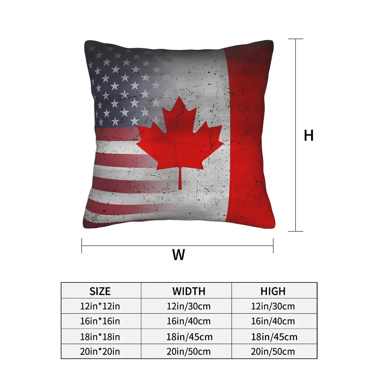 Canada Flag National Culture 2 pcs Square Pillowcase Pillow Cover Cushion Zip Decorative Comfort Throw Pillow for Home