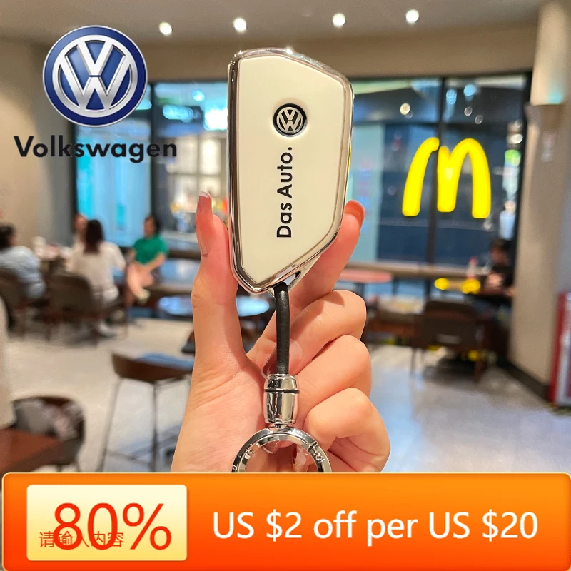 

Горячие эмблемы, 3 кнопки, ТПУ, автомобильный смарт-ключ с дистанционным управлением, защитная крышка, держатель для VW Volkswagen Golf 8 MK8 Leon, брелок для ключей Auto