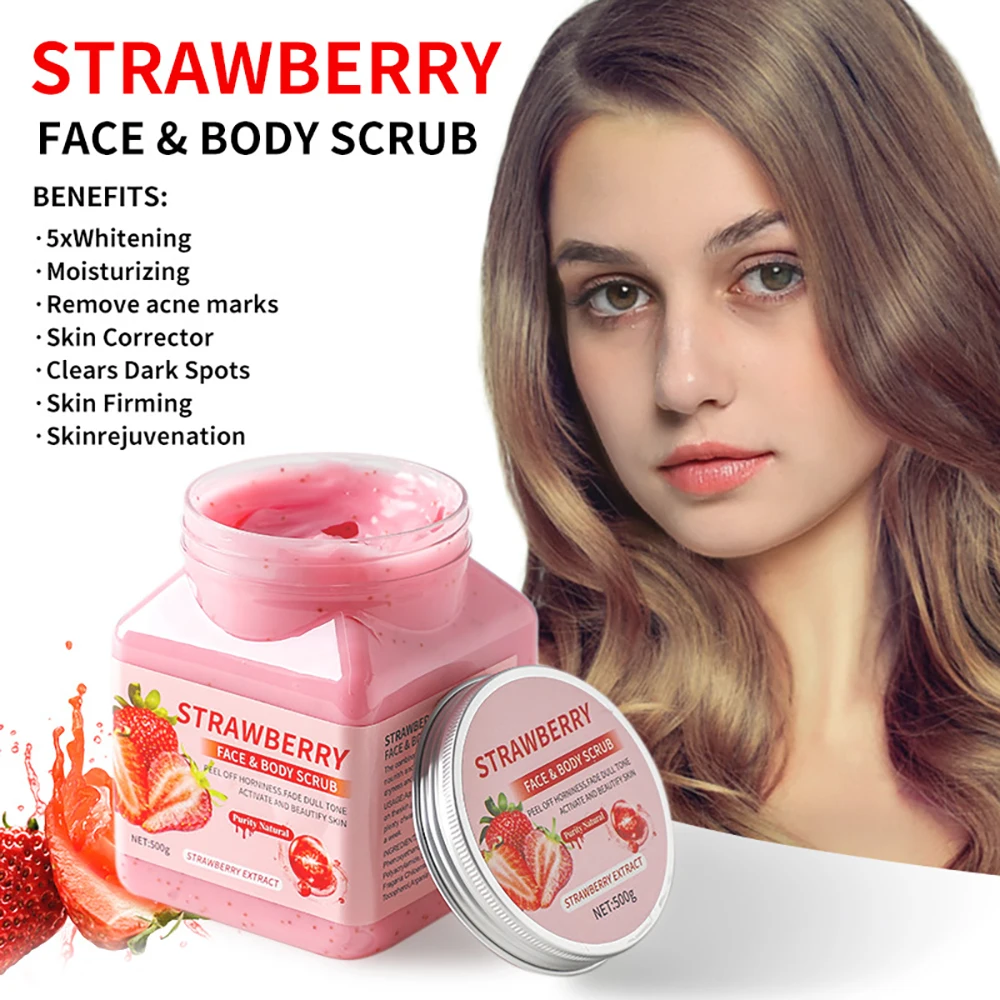 

Natural Plant Fruit Sea Salt Body Scrub Cream Smooth Softens Cuticles Cleansing Skin Whitening Exfoliating Body Care Shower Gel