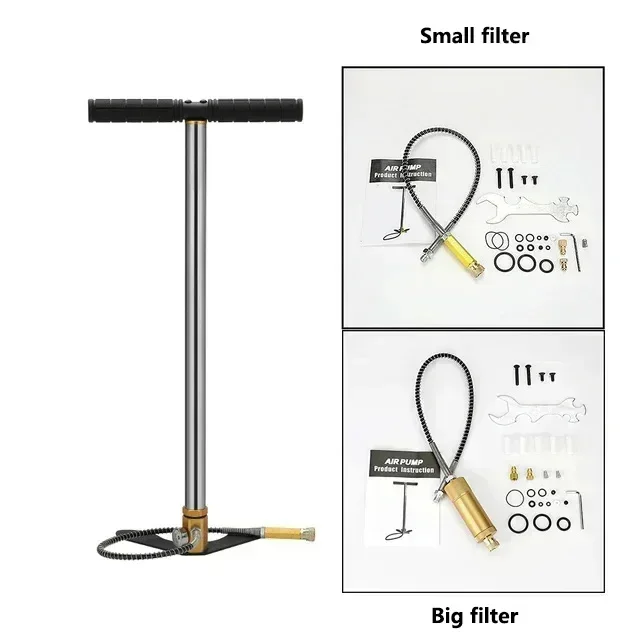 300bar 30mpa 4500psi 3 Stage Pump For Car Bicycle High Pressure Air Compressor Hunting Inflator HPA Tank Diving Inflator