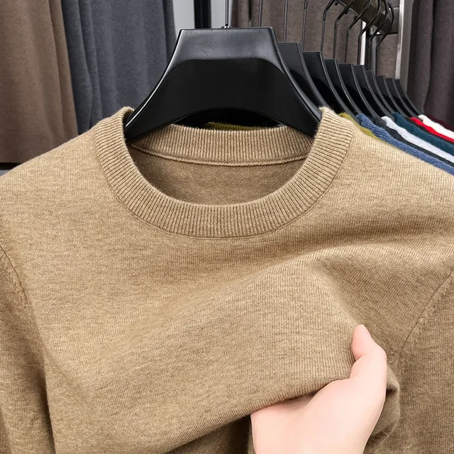 2025 nouveau pull décontracté pour hommes col rond à manches longues pull tricoté motif diamant mode haut polyvalent 1