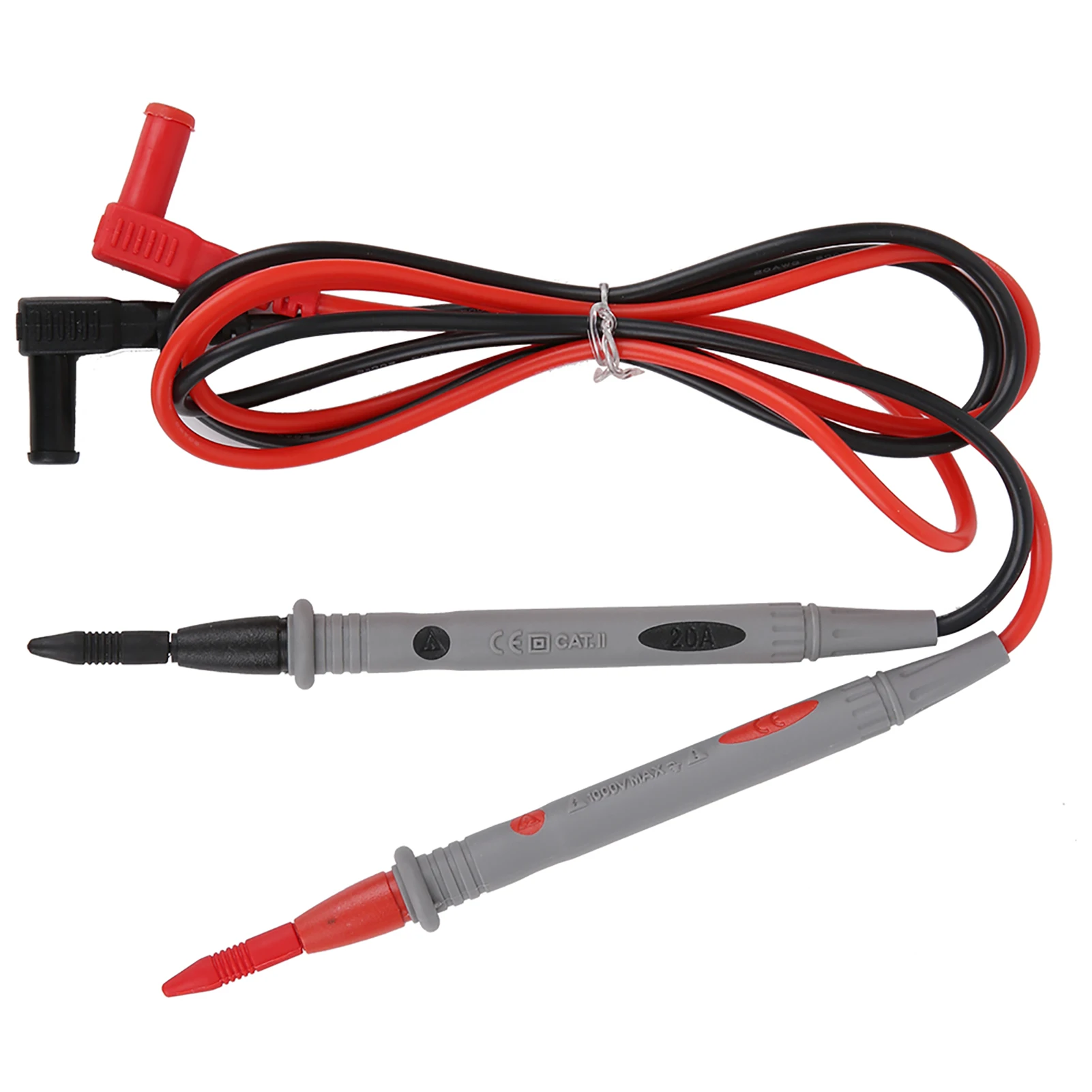 

ZK30 2pcs AC/DC 1000V Silicone Multimeter Test Leads Probe Test Pen Electrician Tester 20A