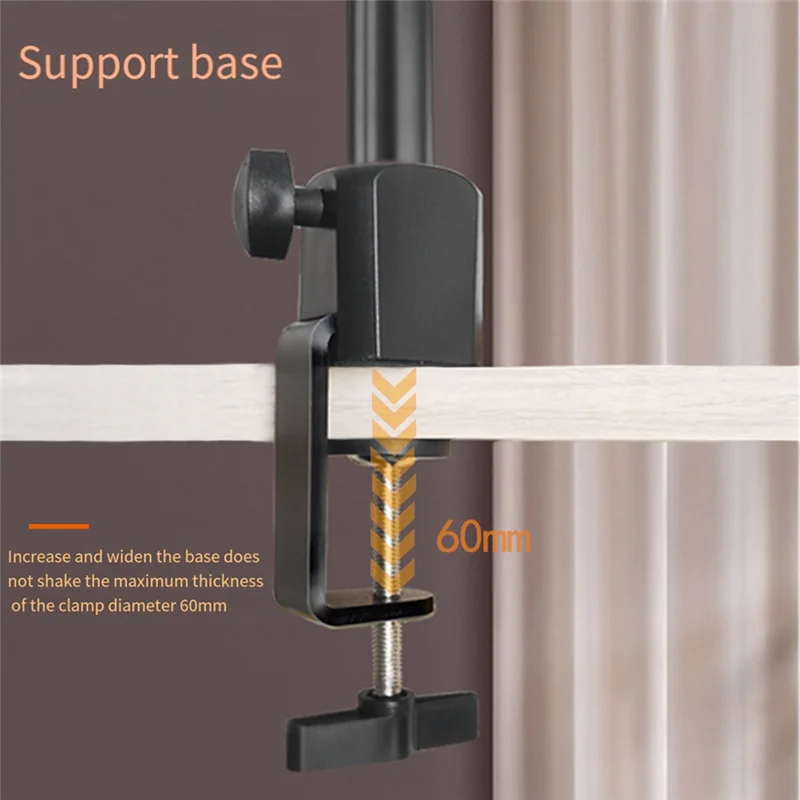 

Adjustable Heavy Suspension Scissor Boom Arm Holder Microphone Bracket Black 1Set