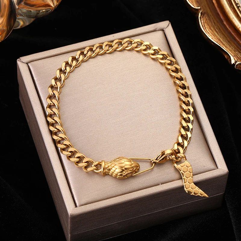 EILIECK 316L الفولاذ المقاوم للصدأ سلسلة سوار سميك للنساء غير يتلاشى مجوهرات بنات حفلة هدية عيد ميلاد браСыыыыыыыыыыыыыыыыы