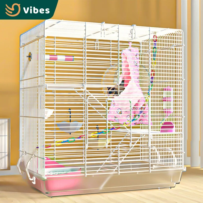 Simple Extra Large Hamster Cage 3 Floors 50cm Height 47cm Length Guinea Pig Hamster Cage