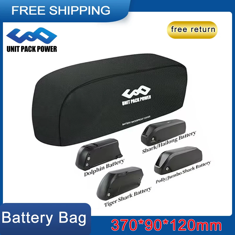 Waterproof EBike Battery Bag Anti-mud Cover Protected Dustproof Hailong/Jumbo/Tigershark/Dolphin/Polly Lithium Case Cycling Part