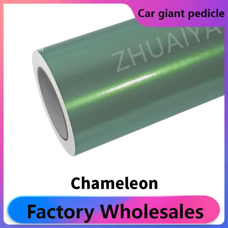 Chameleon Candy Metallic Candy Green Tiffany Vinyl Wrap film wrapping film bright 152*18m quality Warranty covering film voiture