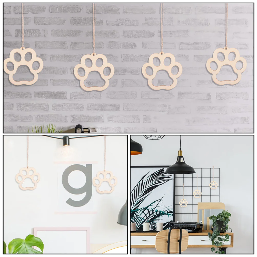 

30pcs Bear Shape Wooden Pendants DIY Decoration Home Party Festival Gift Natural Wood Hanging Embellishment Craft for Wedding
