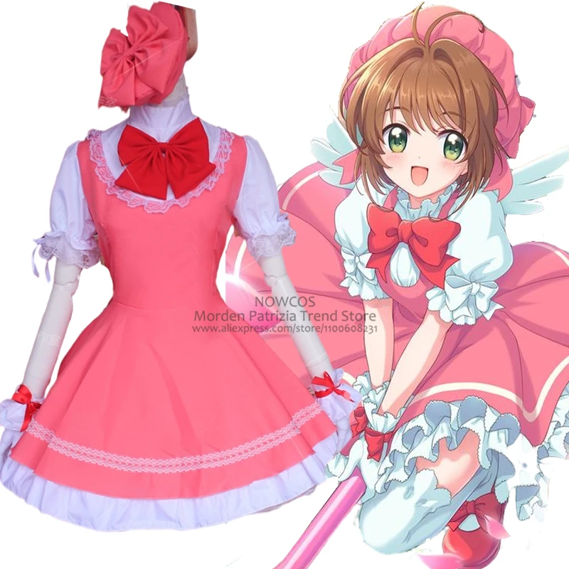 

Classic Cardcaptor Sakura Cosplay Lolita Maid Dress Girls Women Sakura Card Captor Sakura Cosplay Japan Uniform Anime Costume