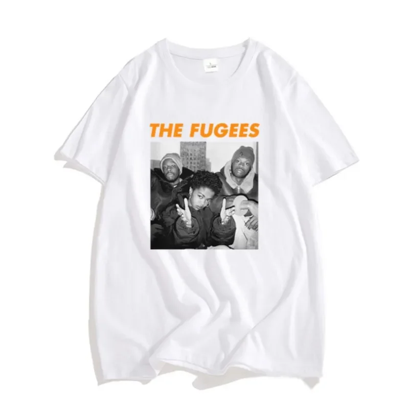 Hip Hop Band The Fugees Score Ready or Not Concert Tour 1996 Oversize 90s T-Shirts Fashion Men's Short Sleeve T Shirt Streetwear