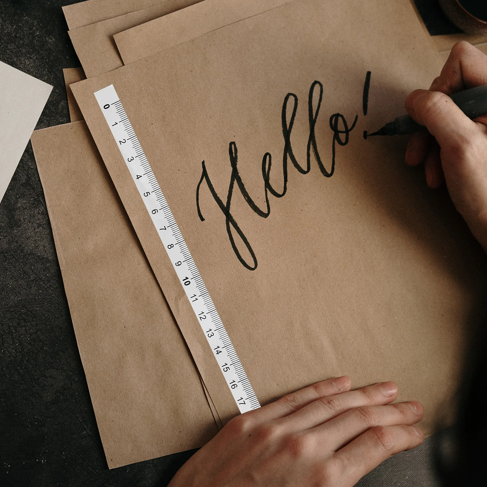 

5pcs 5 Pieces Body Measuring Tape Adhesive Backed Measure Center Finding Ruler Cloth Metric with Backing Flat