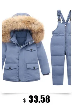 Winter Ski Anzug Baby Overall Jungen Overalls Warme daunenjacke Kinder kleinkind mädchen Kleidung Kinder Kleidung kunstpelz mantel mantel – Detail 26