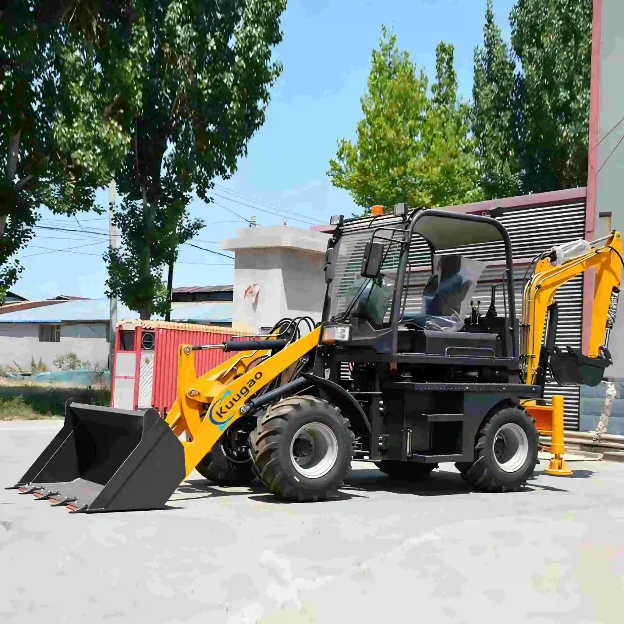 Backhoe Loader Free shipping Excavator machine Front Loader 3 ton Mini Excavator Yanmar Mini Loader Bagger  Engine Customized