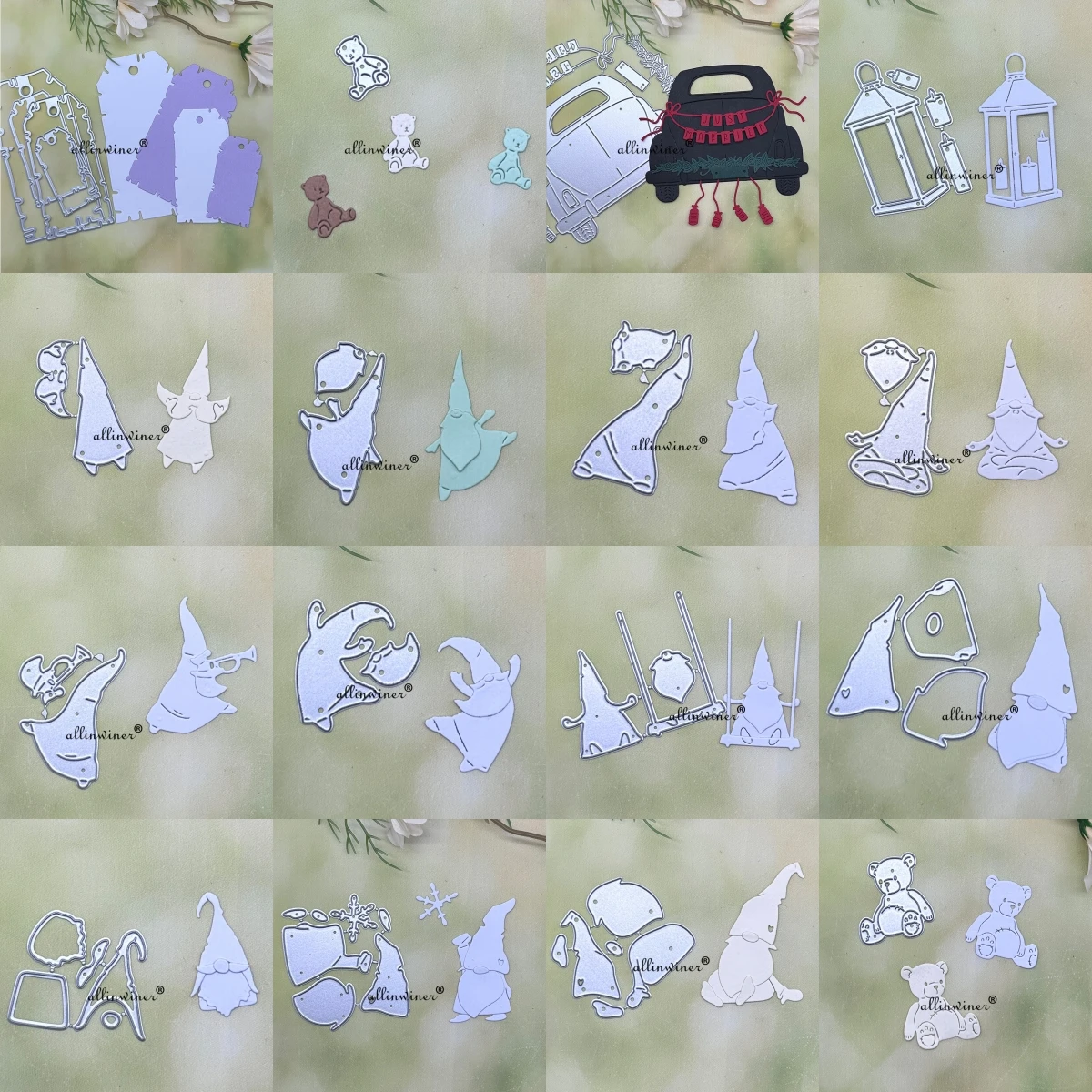 Gnome car bear Metal Cutting Dies Stencils For DIY Scrapbooking Decorative Embossing Handcraft Die Cutting Template