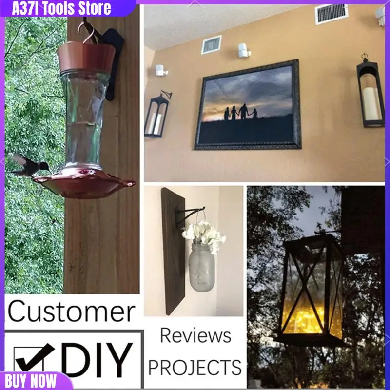 

Planter Lantern Hooks Outdoor Indoor Decorative Small Windchime Hummingbird Feeder Hangers-[A37I]