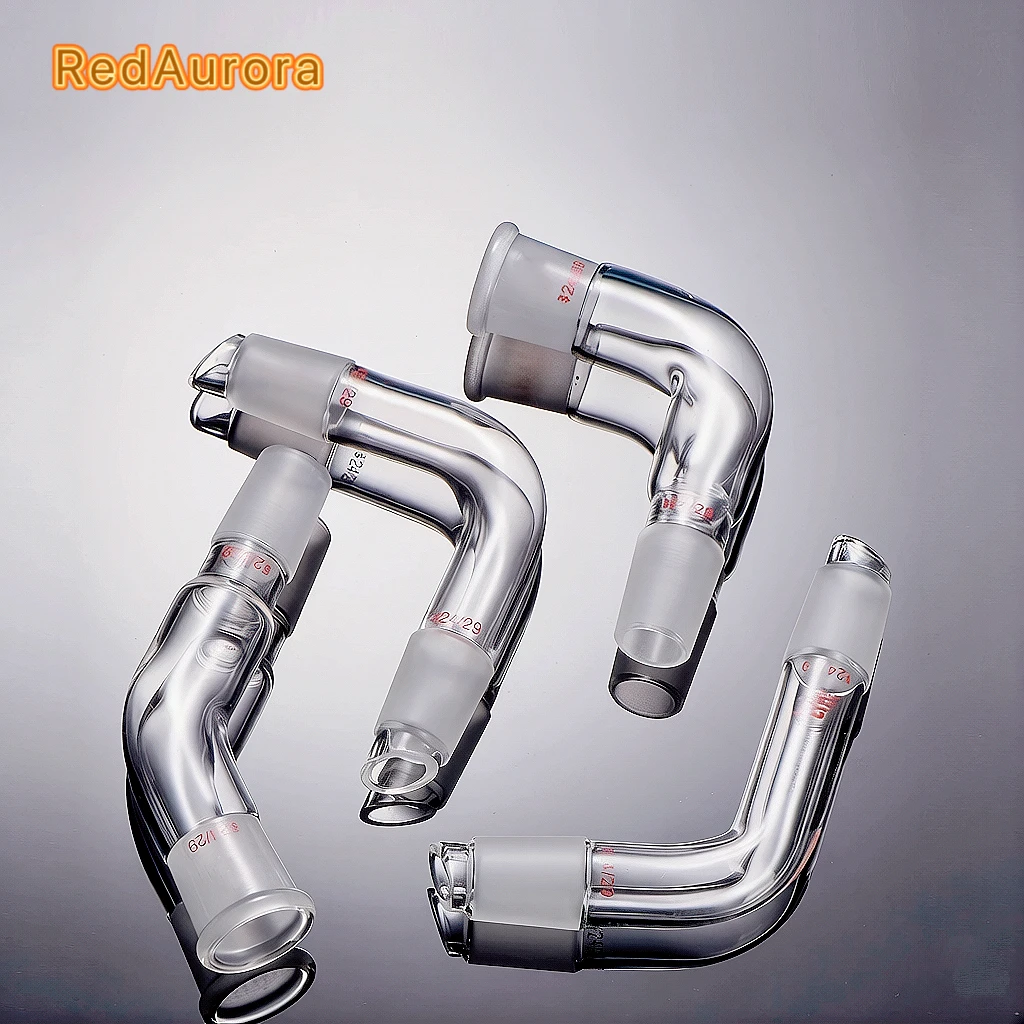 14/19/24 Distillation Head 75/90/105 Degree Distillation Elbow Chemical Experiment Adapter Borosilicate Transparent Glass