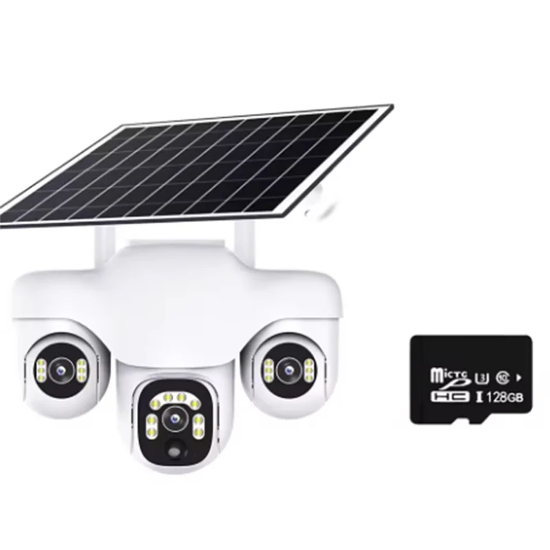 

DIGIT-Wireless Outdoor Wifi IP Camera With Three Screens Three Lens PTZ 2-Way Audio Human Auto Tracking Surveillance System