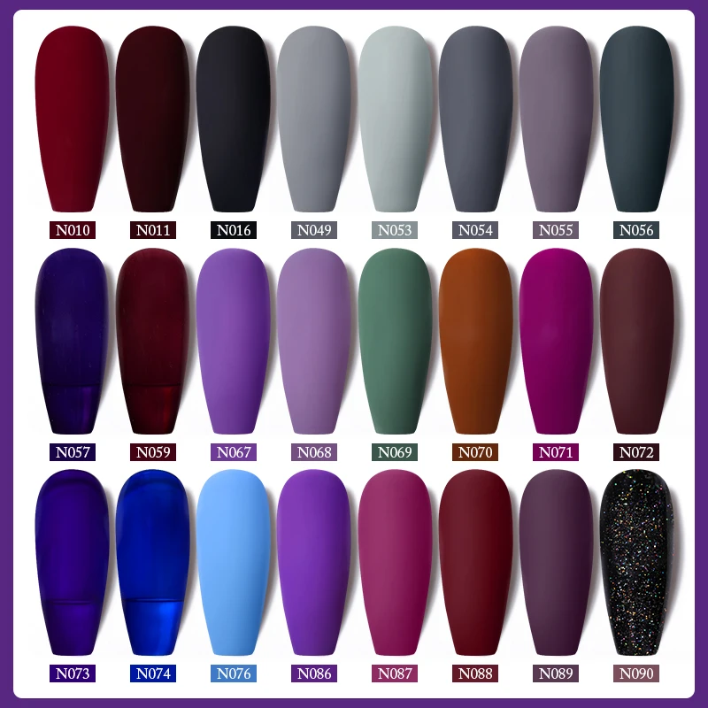 UR SUGAR 7.5ml Solid Puprle Color Gel Nail Polish Winter Nail Color Matte Nail DIY Nail Art Purple Series UV LED Soak Off