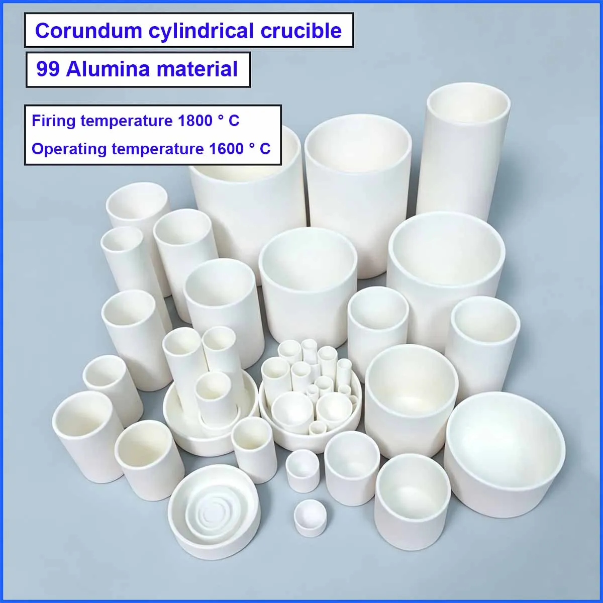 Cylindrical Alumina Crucible Small Long Alumina Ceramic Crucible Al2O3 99% Purity Smelting Crucible 0.5ml 1ml 1.5ml 2ml 3ml 4ml